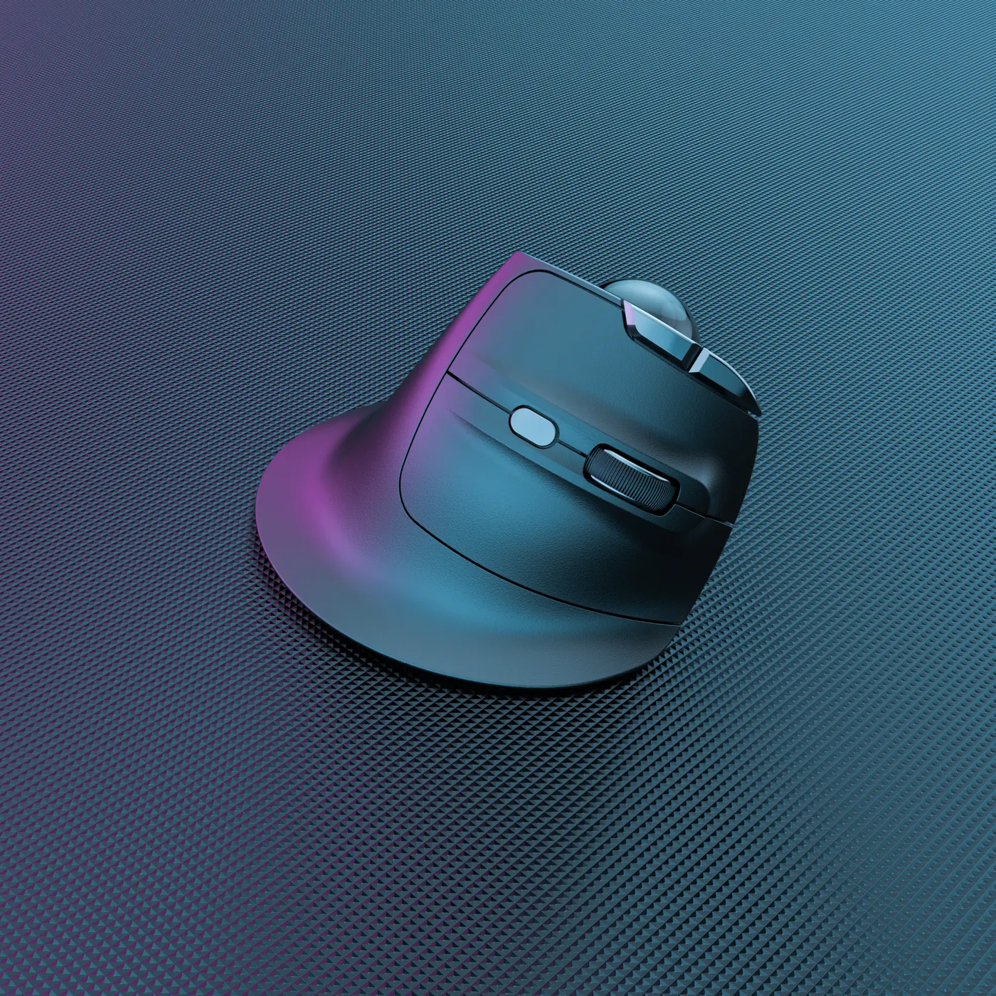 Top controls and sculpted palm rest of the Meetion mouse